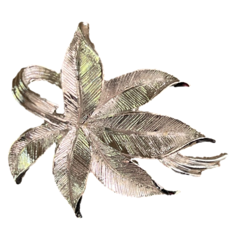 Gerry’s Maple Leaf Pin silver tone vintage jewelry collectible